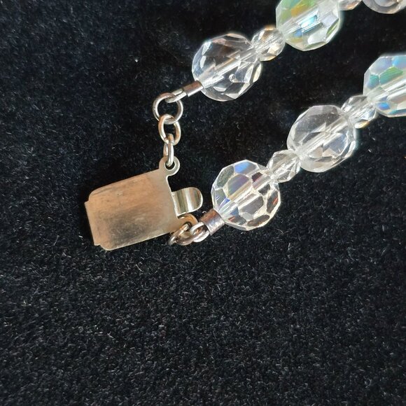 VTG Bergere AB Crystal Double Strand Bracelet 7" Decorative Box Clasp - Picture 4 of 5
